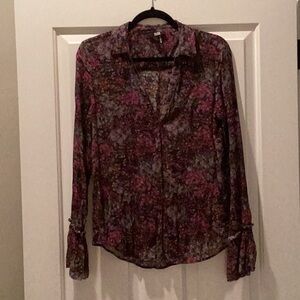 Paige silk floral blouse